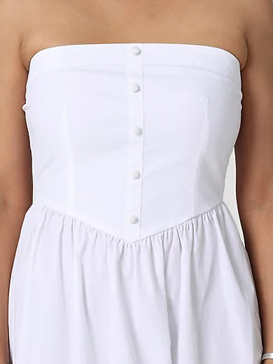 Women's Wrangler Retro Americana Strapless Corset Dress in Bright White | Wrangler