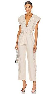 IRO Romeo Jumpsuit in Light Beige from Revolve.com | Revolve Clothing (Global)