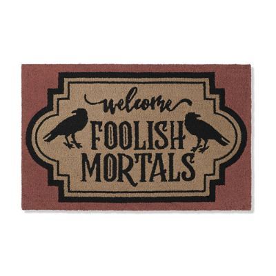 Foolish Mortals Hooked Door Mat | Grandin Road