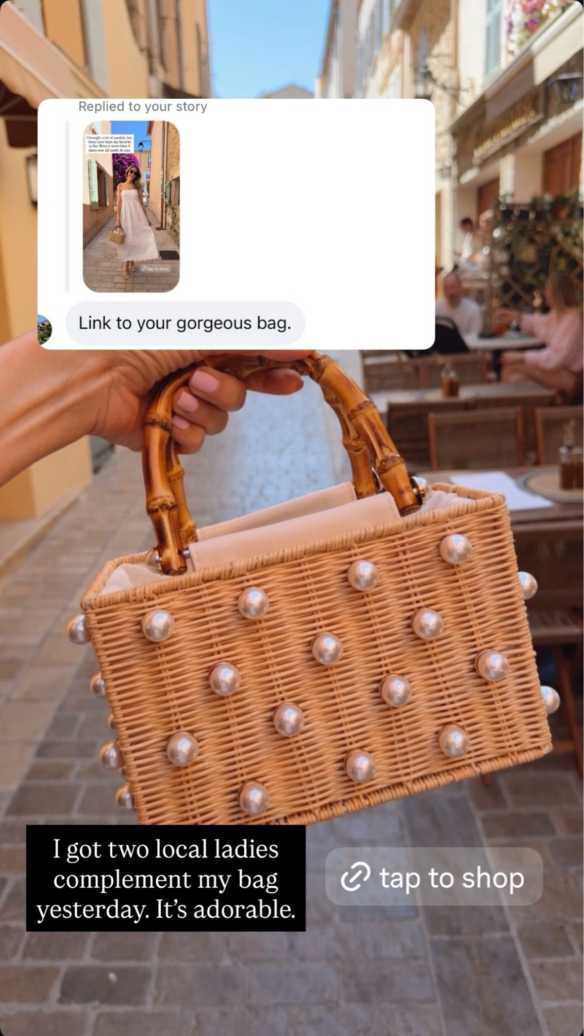 Such an adorable summer bag, I love the pearls and the shape, it sure elevates any outfit.

#LTKootd #LTKU #LTKSeasonal