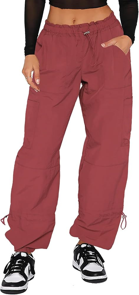 DISCIPBUSH Cargo Pants Women Baggy, Parachute Pants for Women Trendy, Y2K Pants, Streetwear Women... | Amazon (US)
