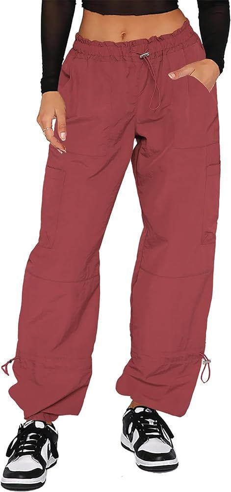 DISCIPBUSH Y2K Cargo Pants Women Baggy - Parachute Pants for Women | Amazon (US)
