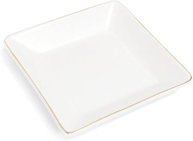 HANKOR Ceramic Jewelry Dish Tray, Decorative Trinket Tray Holder for Ring Earring Key, Gift for W... | Amazon (US)