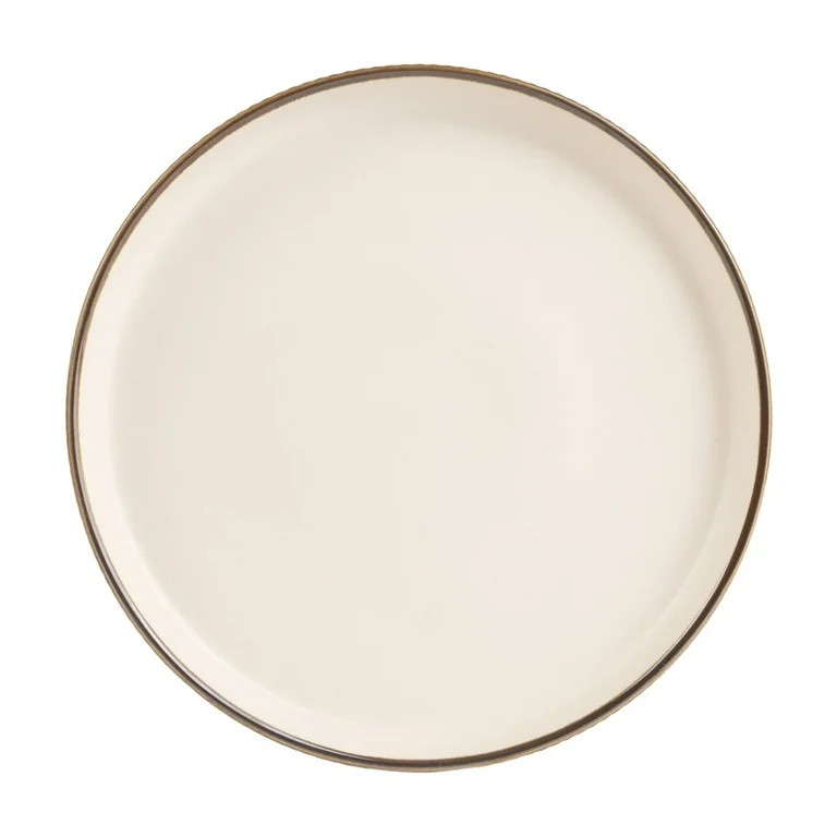 Thyme & Table Aden Ceramic Salad Plate Cream with Bronze Rim | Walmart (US)