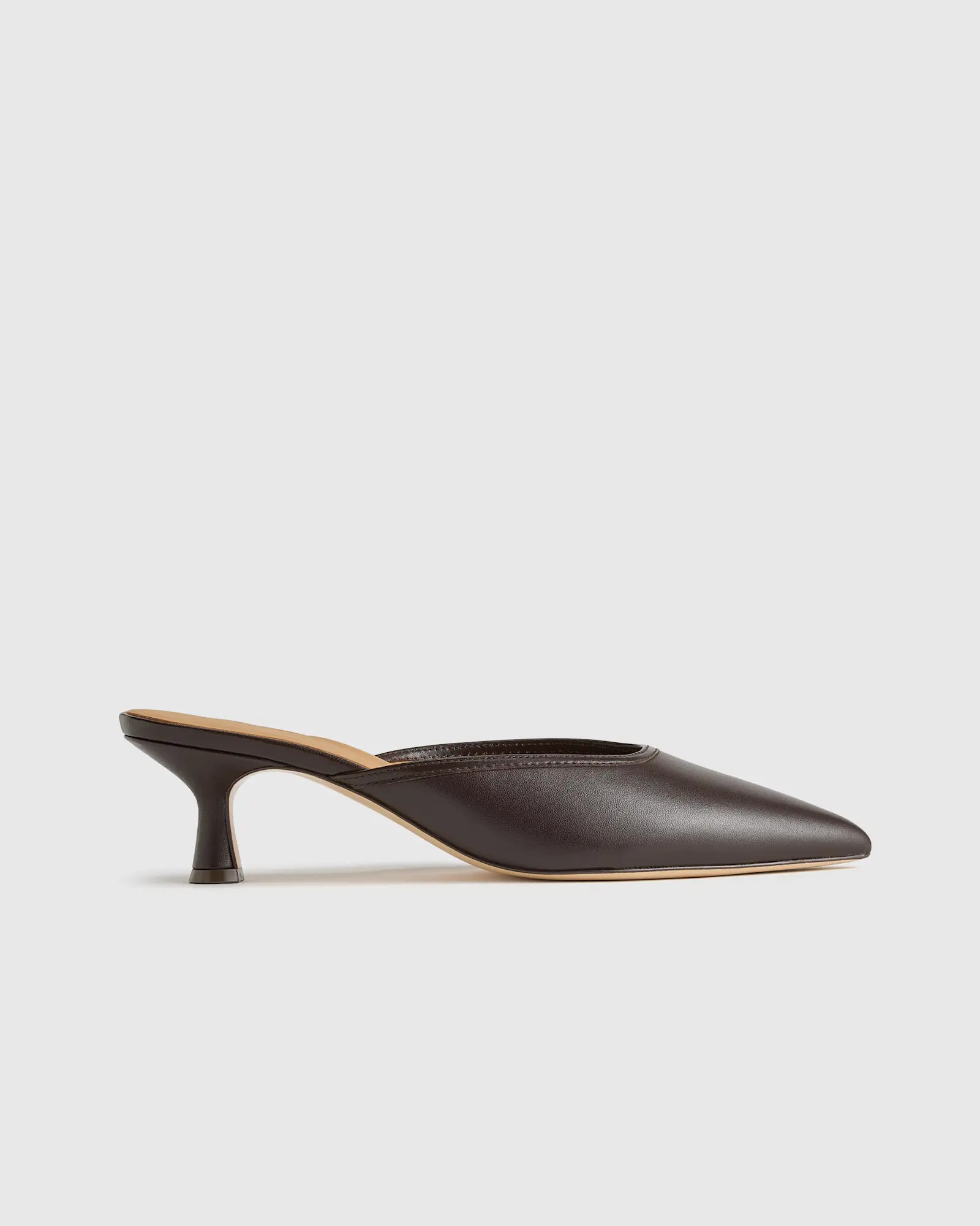 Italian Leather 55mm Kitten Heel Mule | Quince