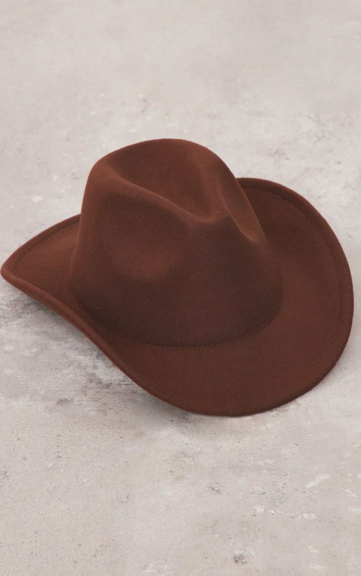 Chocolate Cowboy Hat | Accessories | PrettyLittleThing UK