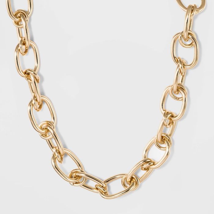 Thick Chain Link Necklace - A New Day™ Gold | Target