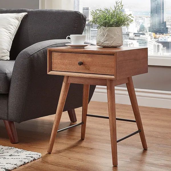 Aksel Wood 1-drawer End Table by iNSPIRE Q Modern - Overstock - 14139063 | Bed Bath & Beyond