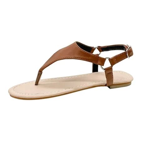 CYMMPU Women s Sandals Clearance 2021 Summer New Ladies Large Size Flat Fashion Breathable Sandals | Walmart (US)