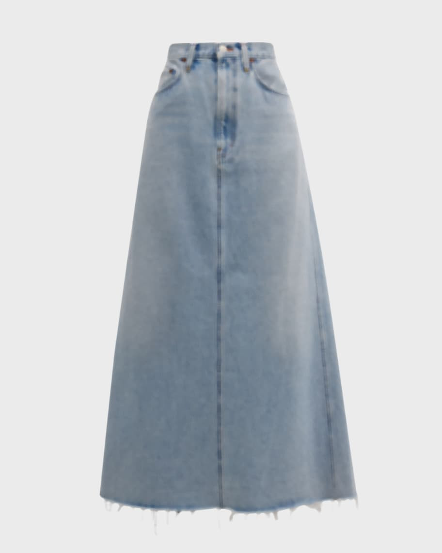 AGOLDE Hilla Denim Maxi Skirt | Neiman Marcus