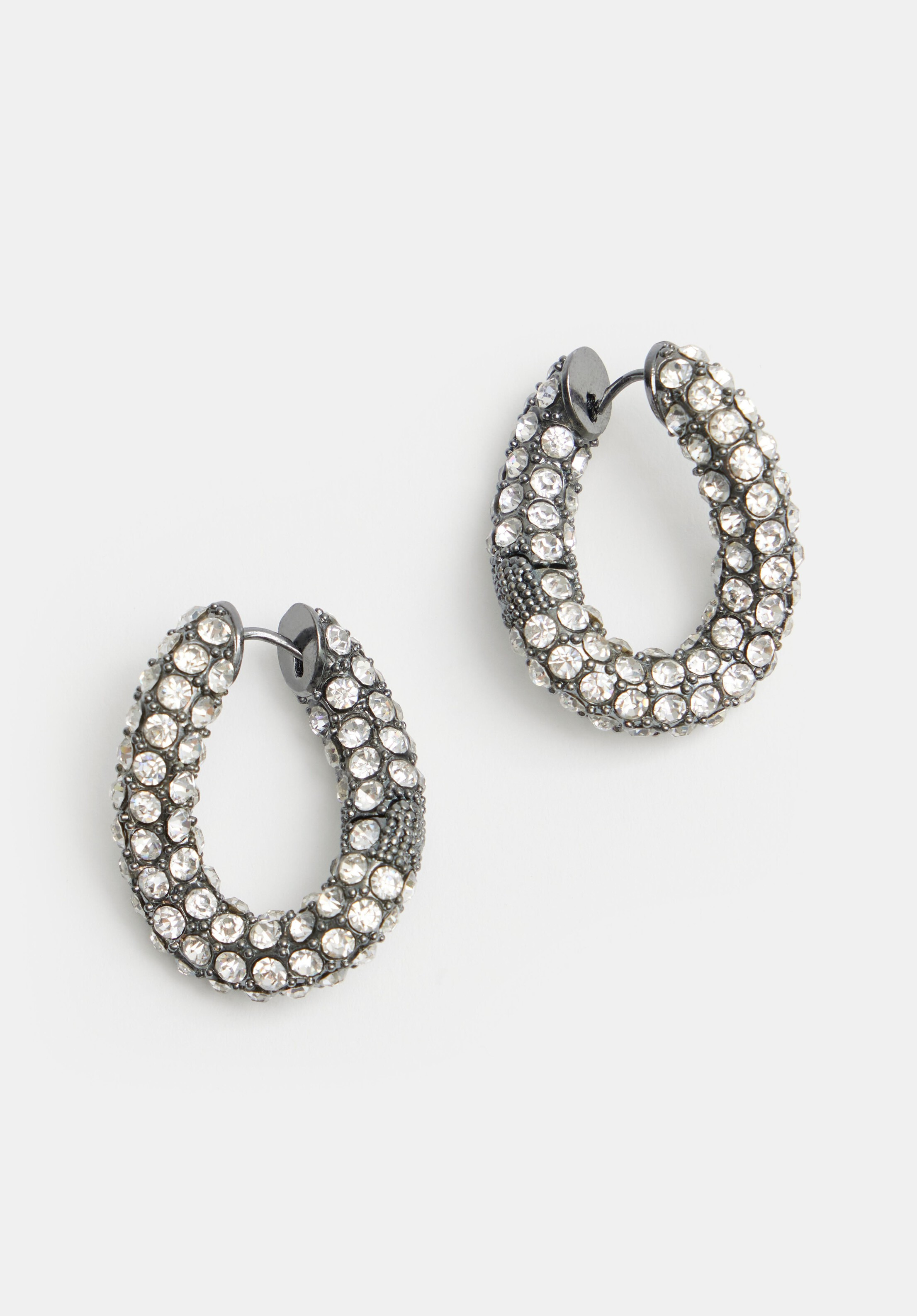 Large Pia Pave Twist Hoop Earrings | Hush UK