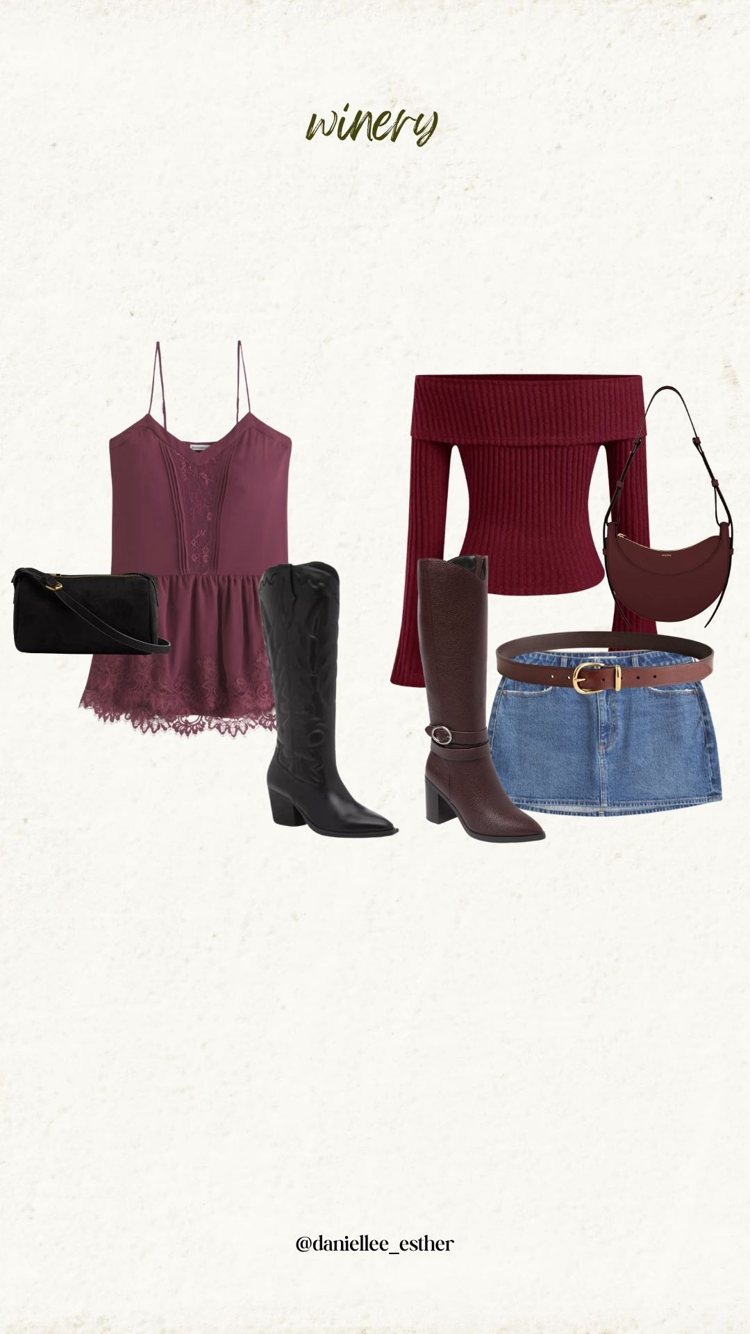 Burgundy theme winery outfit 

#LTKootd