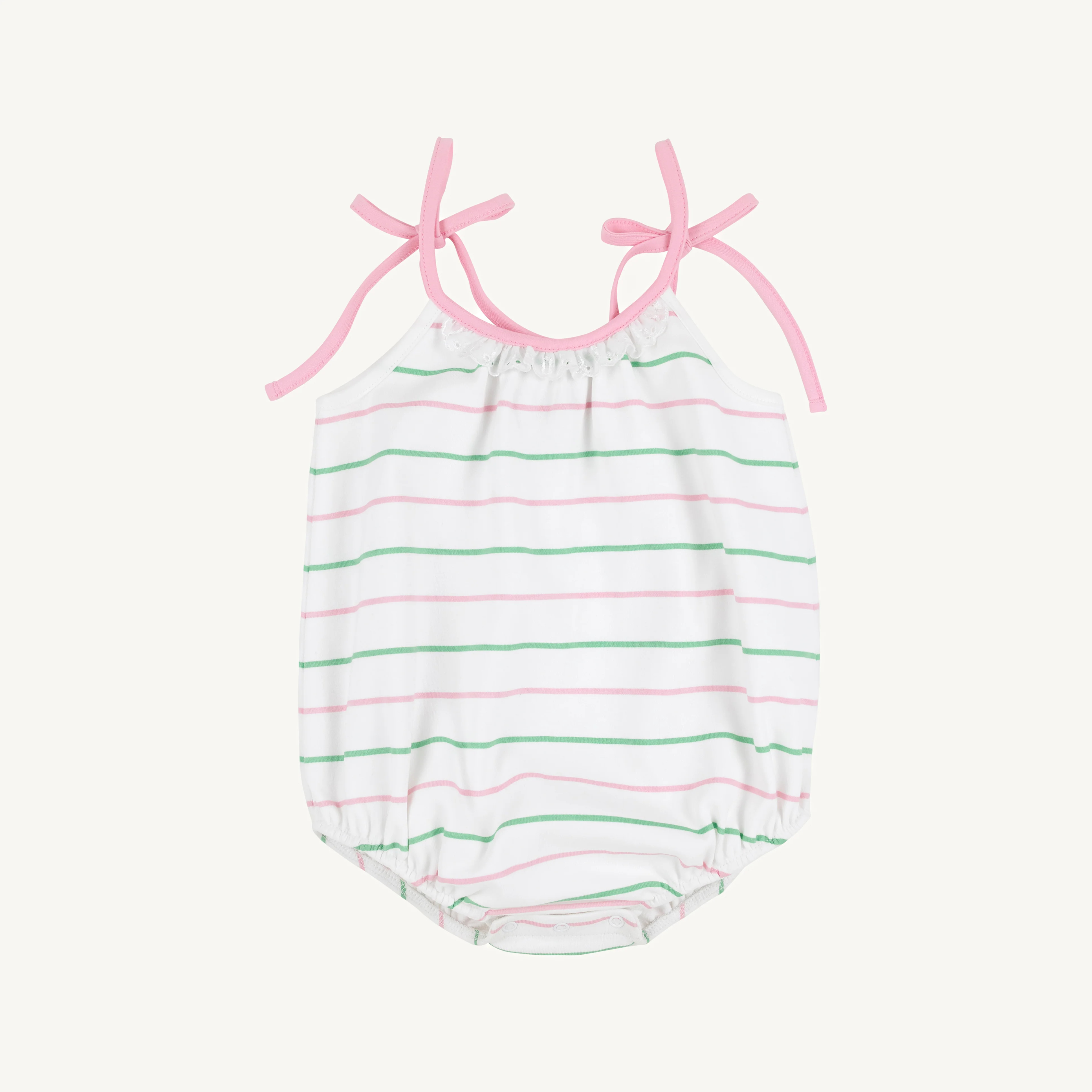 Junie B Bubble - Tradd Street Stripe with Pier Party Pink | The Beaufort Bonnet Company