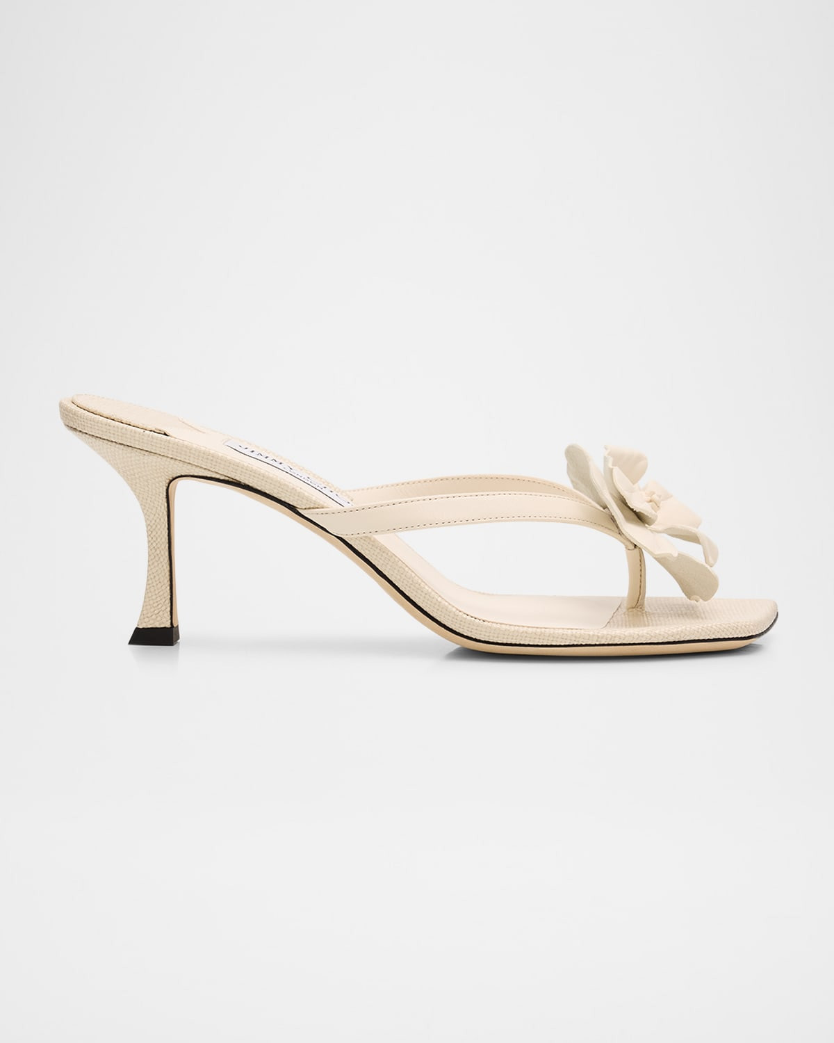 70mm Freja Flower Leather Sandals | Neiman Marcus