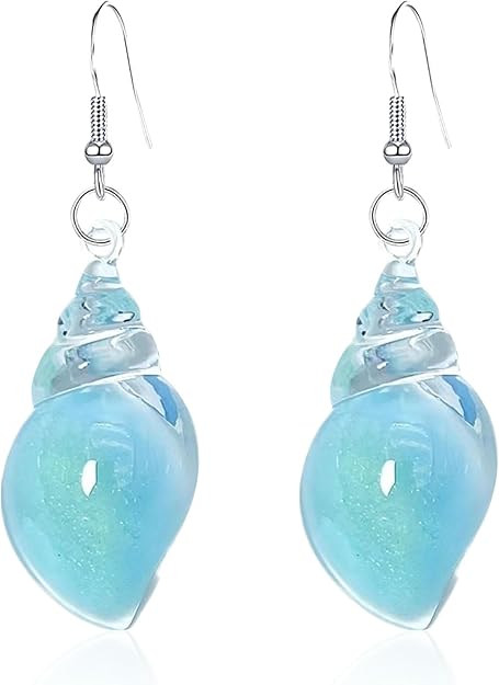 Bohemian Hawaii Seashell Earrings Resin Seashell Drop Dangle Earrings for Women | Amazon (US)