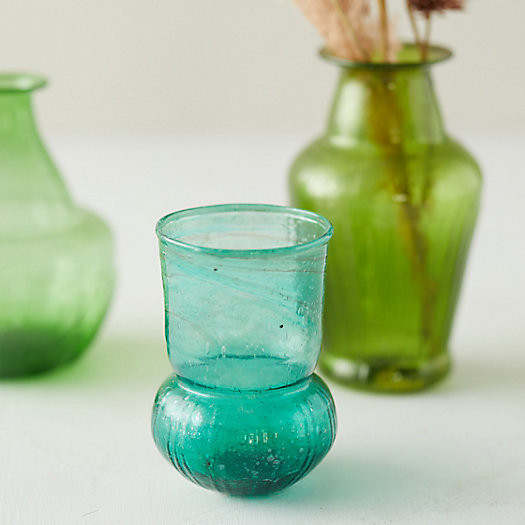 Recycled Glass Bud Vases, Set of 3 | Terrain