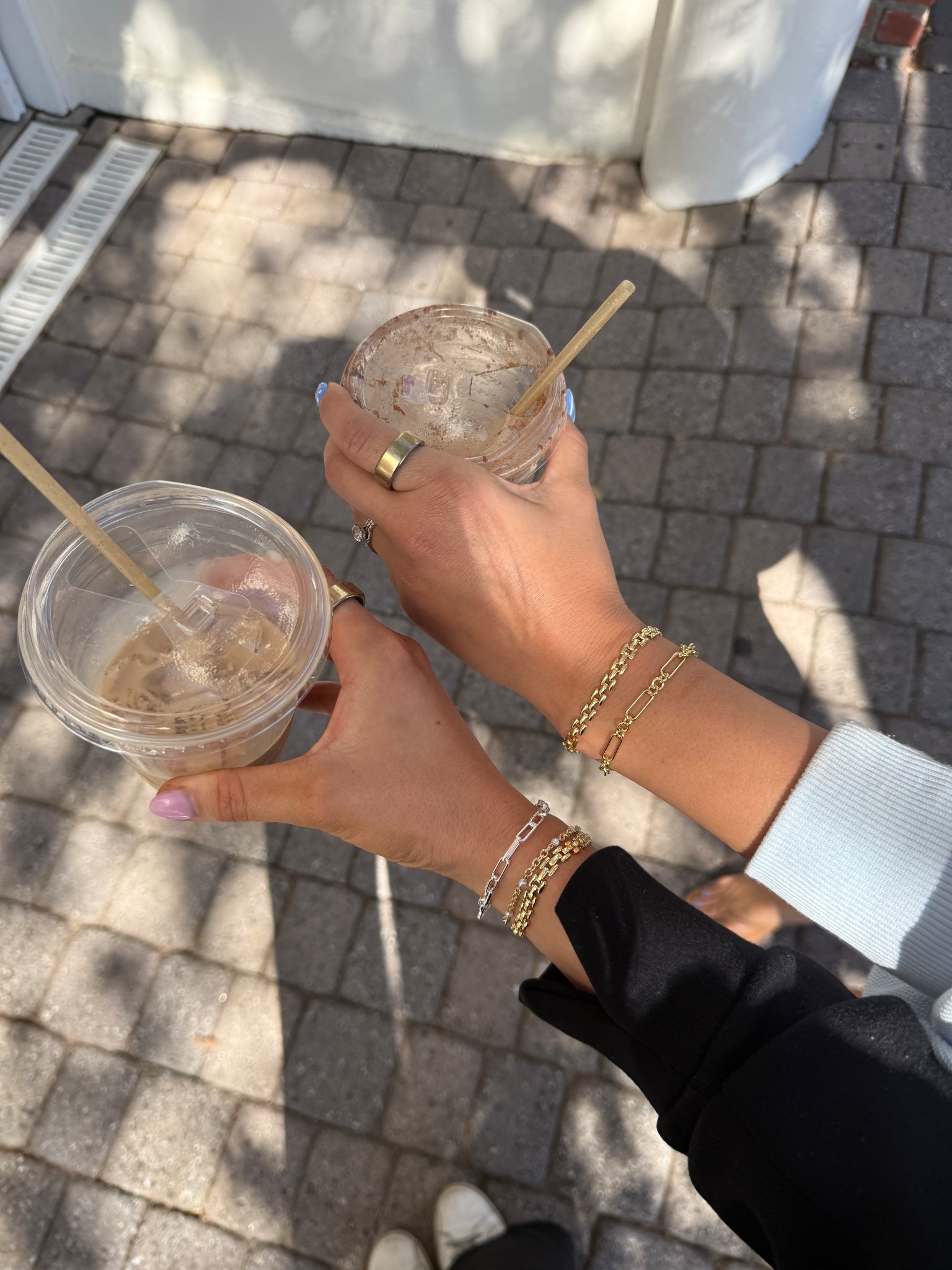 Our new gorjana bracelets we loveeee! 🤍🌸 