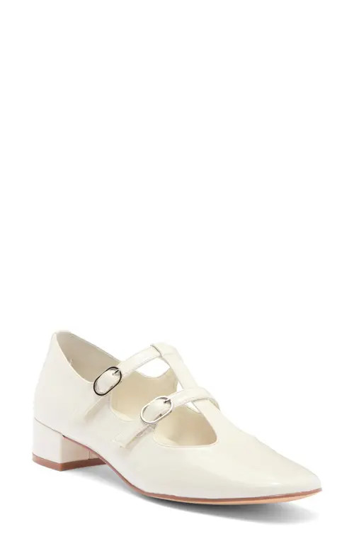 Jeffrey Campbell Filmstar Pump in Cream Crinkle Patent at Nordstrom, Size 6.5 | Nordstrom