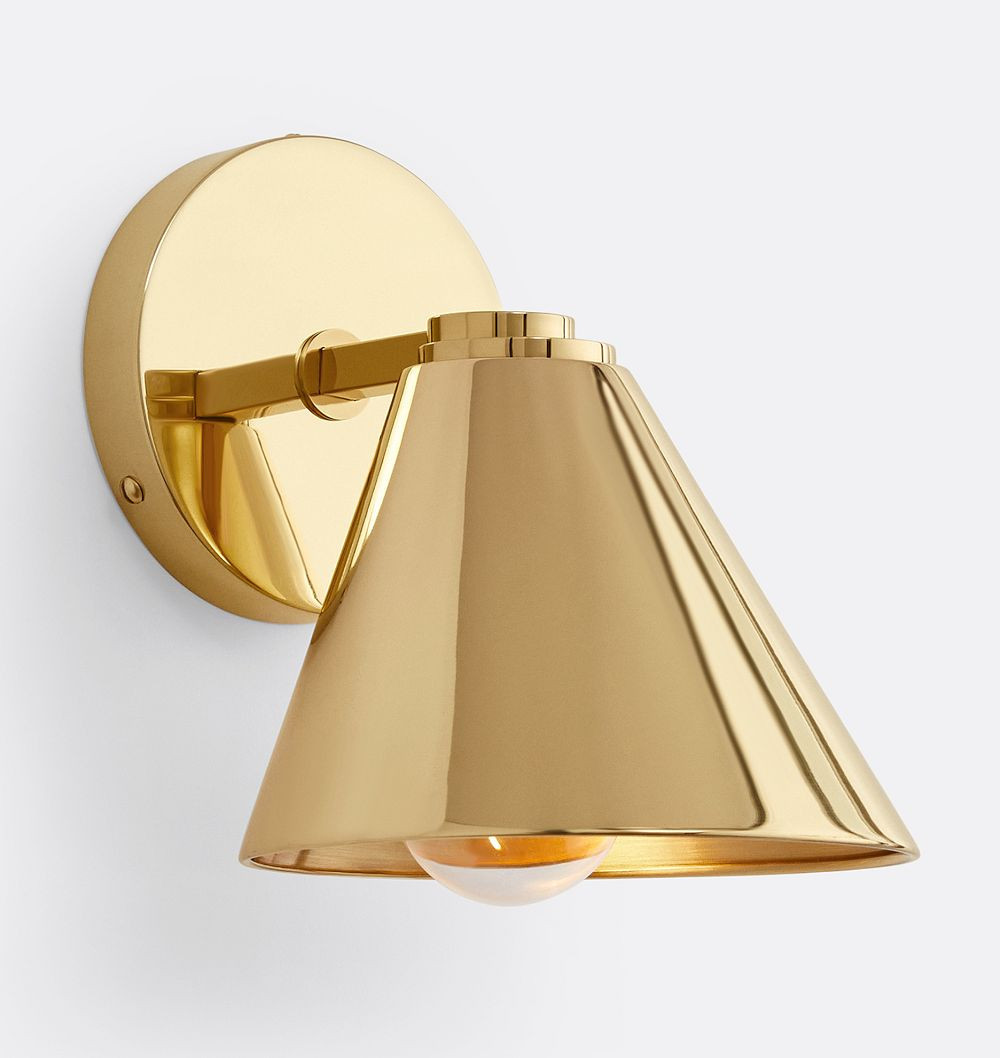 Glencoe Sconce, Lacquered Brass | Rejuvenation