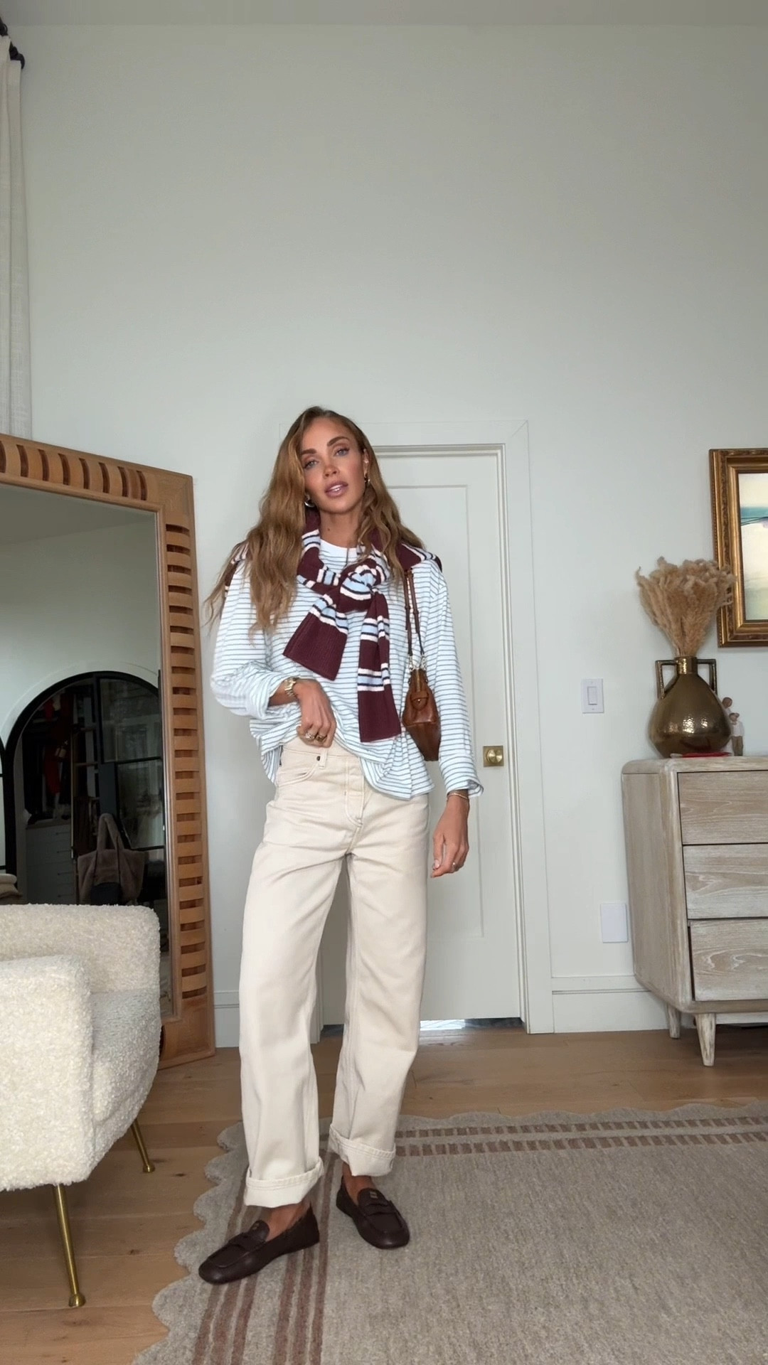 Stripes on stripes can’t be beat! 

Top xs
Sweater xs
Jeans 24