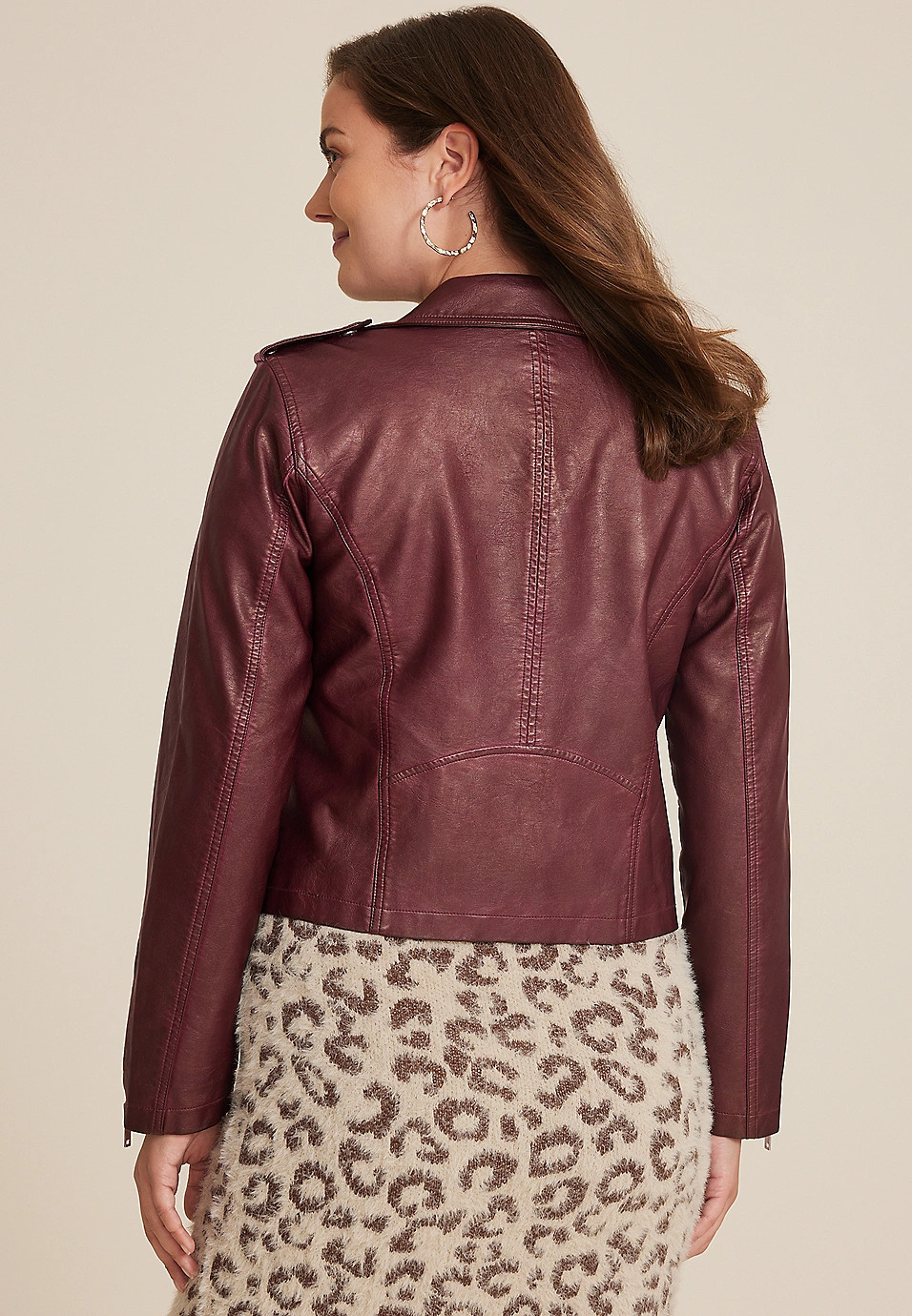 Faux Leather Moto Jacket | Maurices