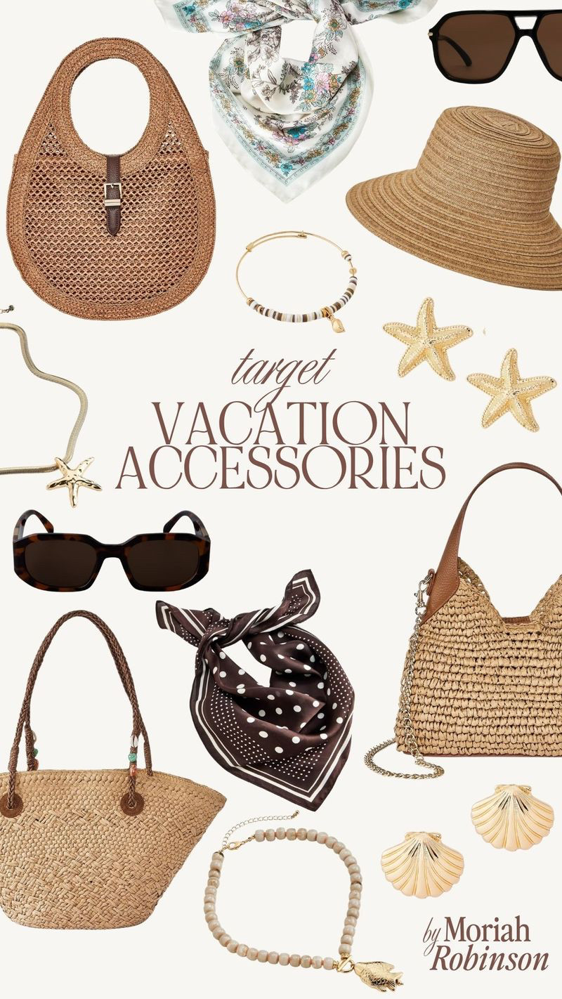 These new Target arrivals have me so ready for summer!! All the easy little extras that make every outfit feel like a vacation, love these woven bags, hats, and sea life jewelry. 

 #LTKootd #LTKmomlife #LTKSeasonal