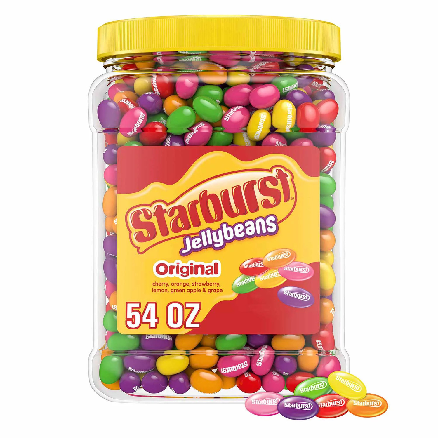 Starburst Original Assorted Jelly Beans Chewy Candy Resealable Jar (54 oz.) | Sam's Club
