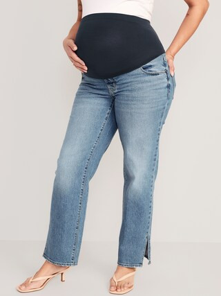 Maternity Full Panel OG Loose Side-Split Jeans | Old Navy (US)