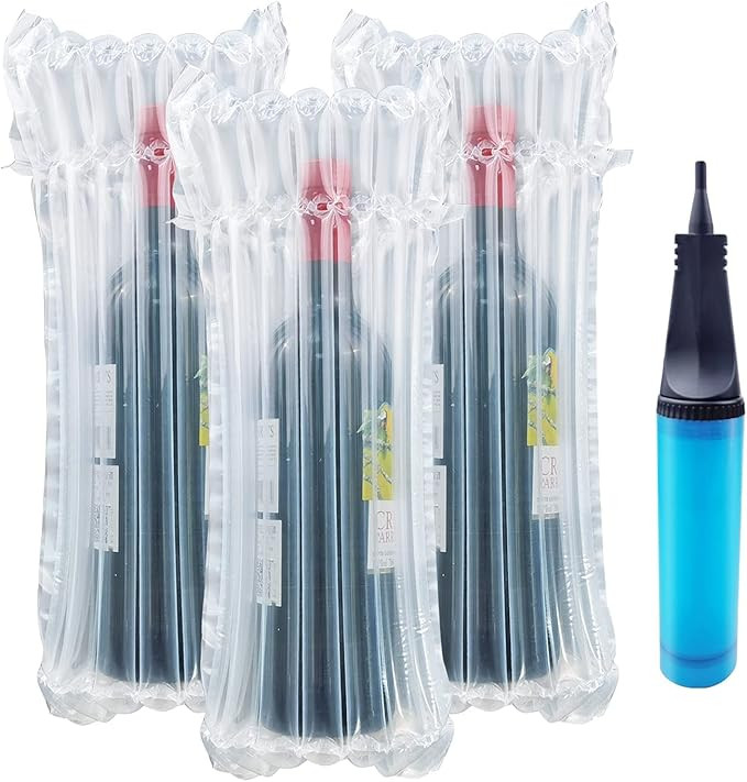 Wine Bottle Travel Protector Bags, Conilly 10 Packs Inflatable Air Column Packaging Bubble Bag wi... | Amazon (US)