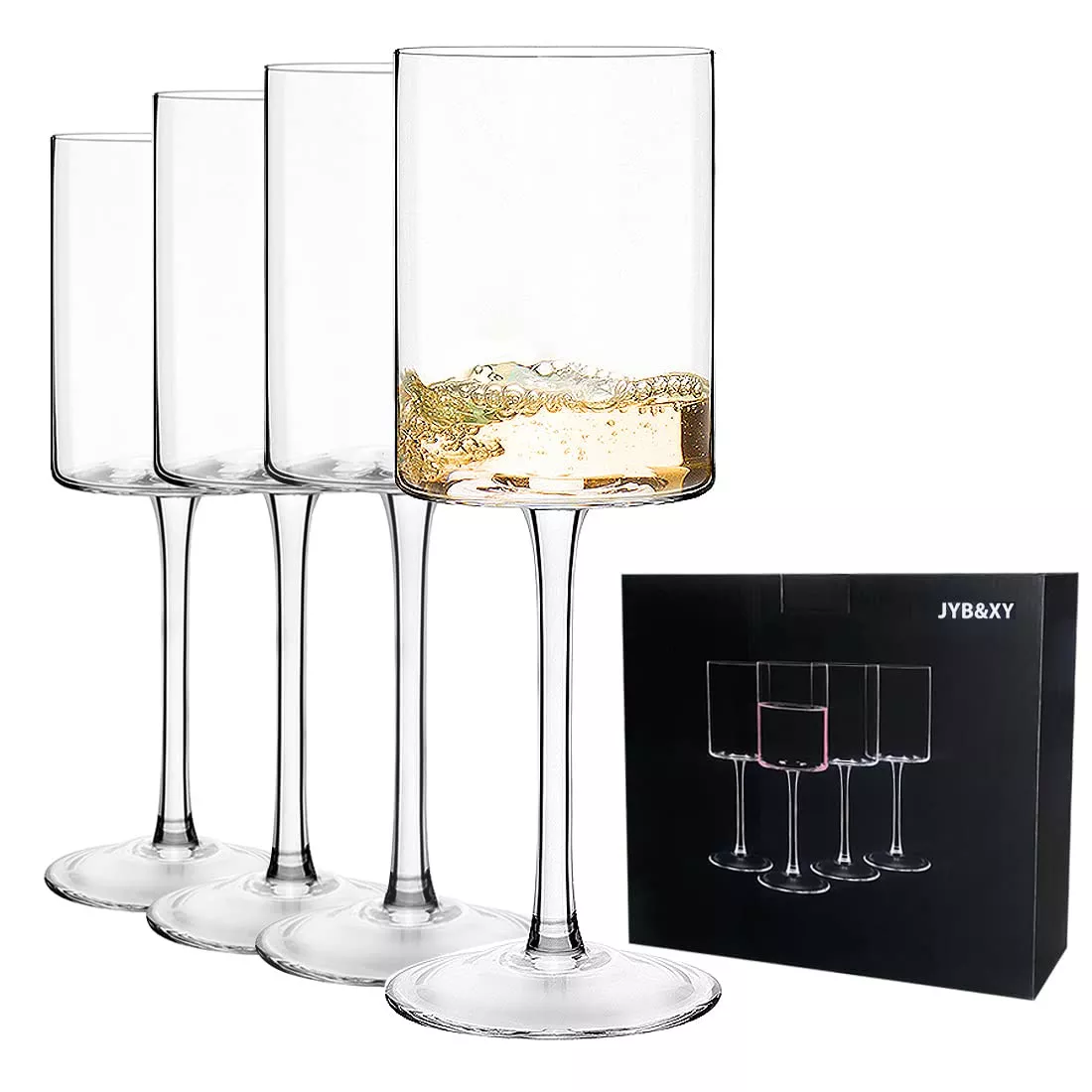 ELIXIR GLASSWARE Classy Champagne Flutes - Hand Blown Crystal