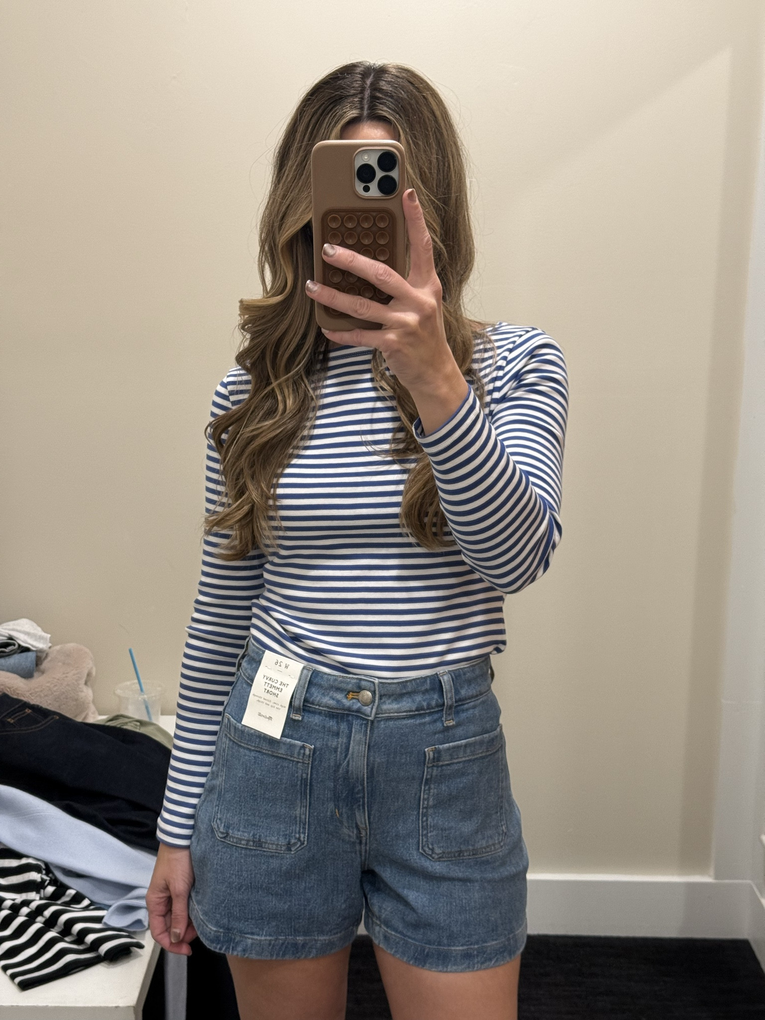 Stripes and denim for spring 🌸 @Madewell 
Top medium
Shorts 26

#LTKOver40 #LTKSeasonal