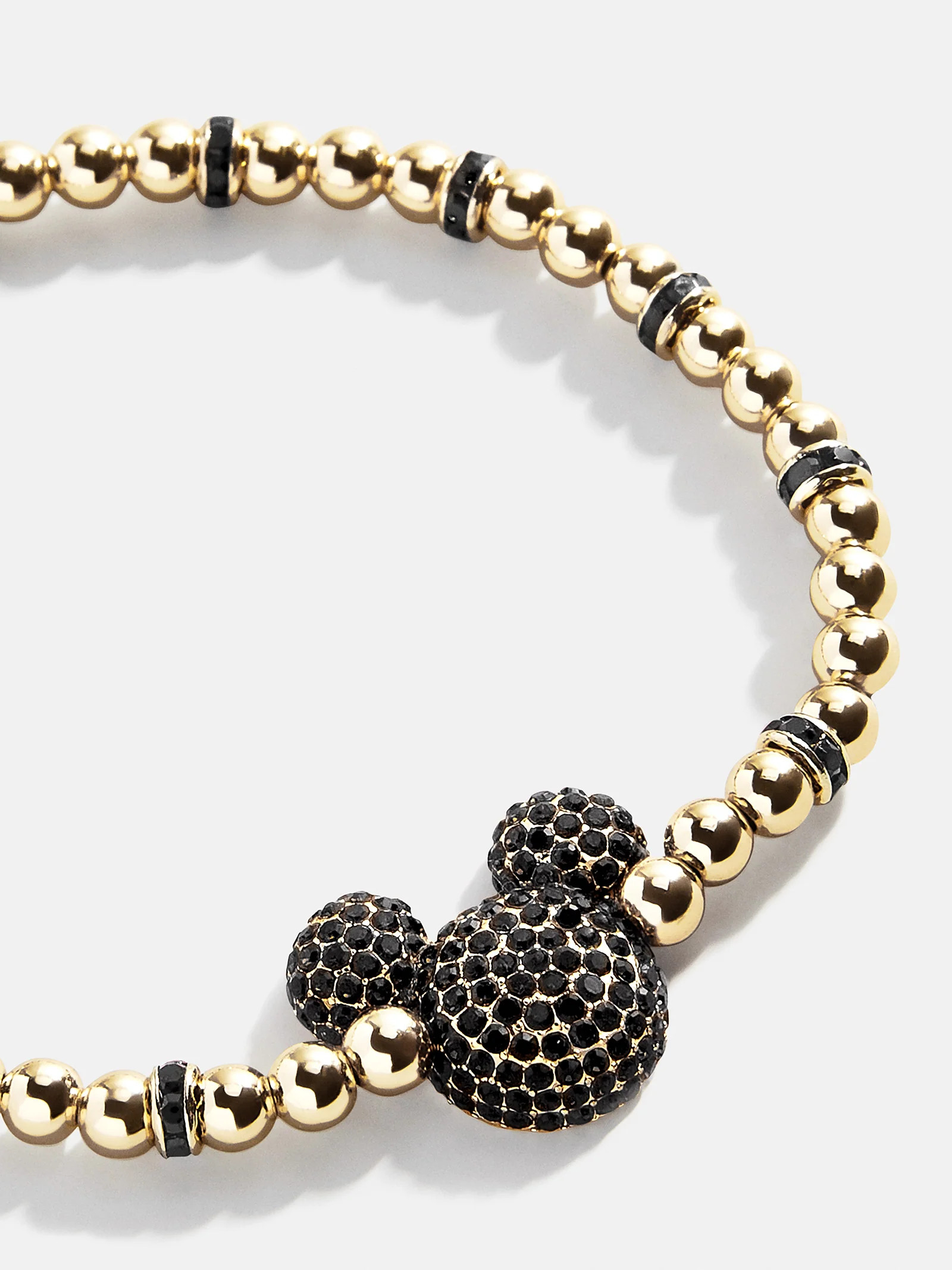 Mickey Mouse disney Pavé Bracelet - Black | BaubleBar (US)