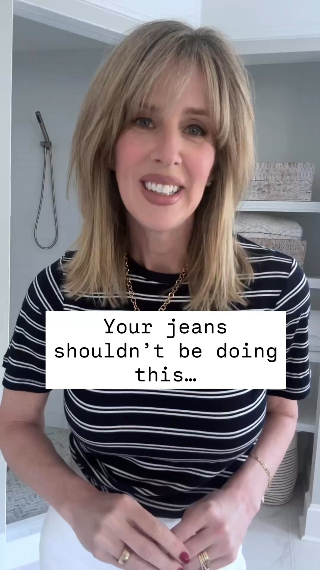 Back gap is a thing but it doesn’t have to be.  Love how these mold to you and conform to your waist line.  

No more gapping, even when you sit.  

I’m wearing my usual size 6. My striped tee is a medium.  And my white blouse is a size 36 (French sizing)  

#LTKootd #LTKOver40 #LTKTravel