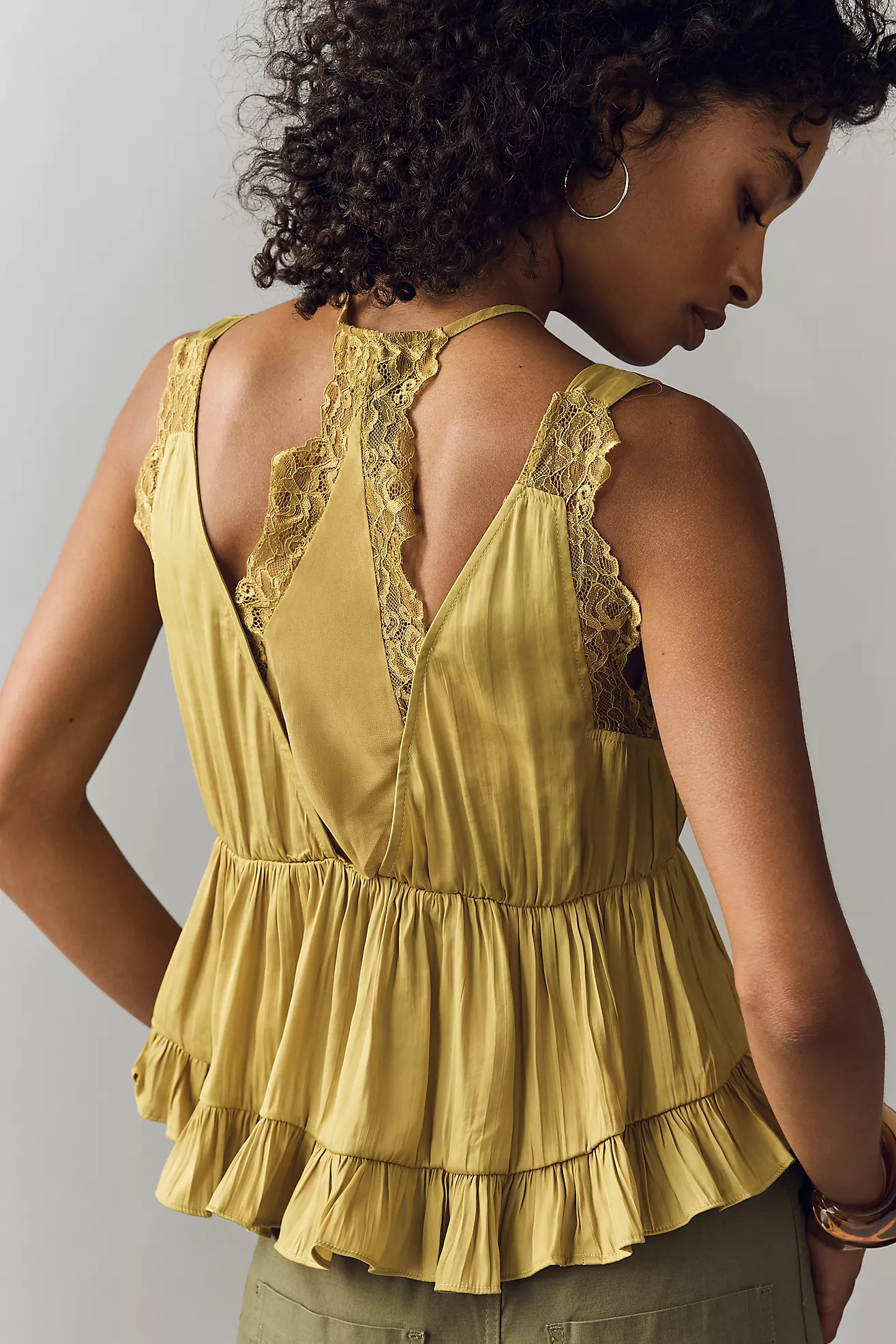 By Anthropologie Lace-Trim Babydoll Top | Anthropologie (UK)