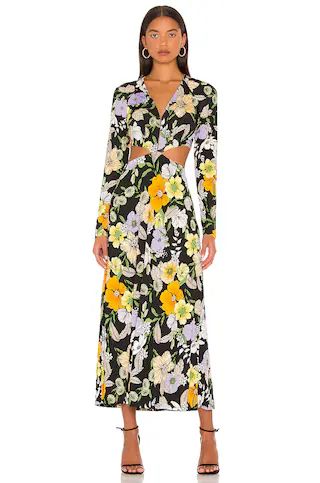 AFRM Assi Dress in Noir Vintage Floral from Revolve.com | Revolve Clothing (Global)