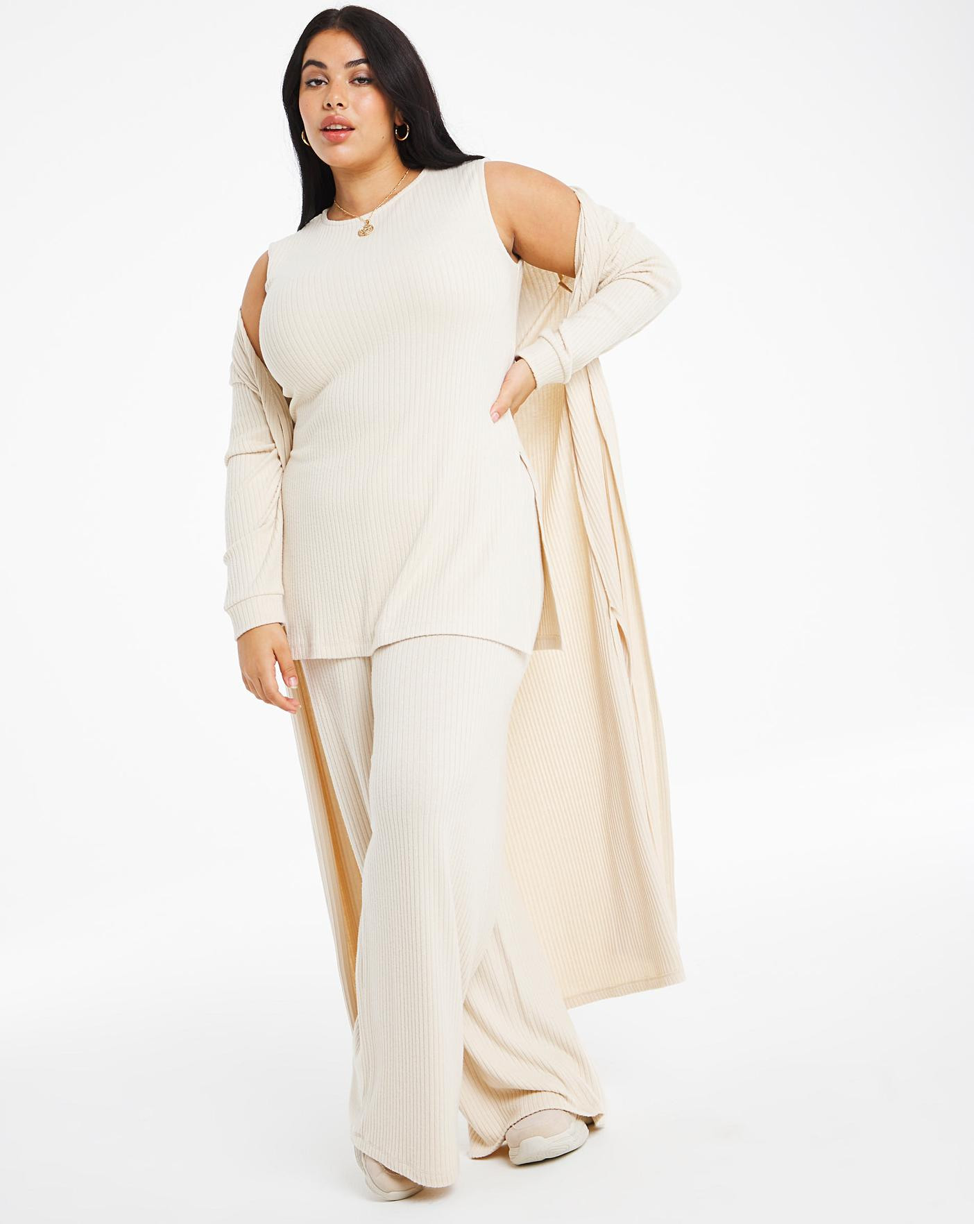 Oatmeal Skinny Flare Trouser | Simply Be (UK)