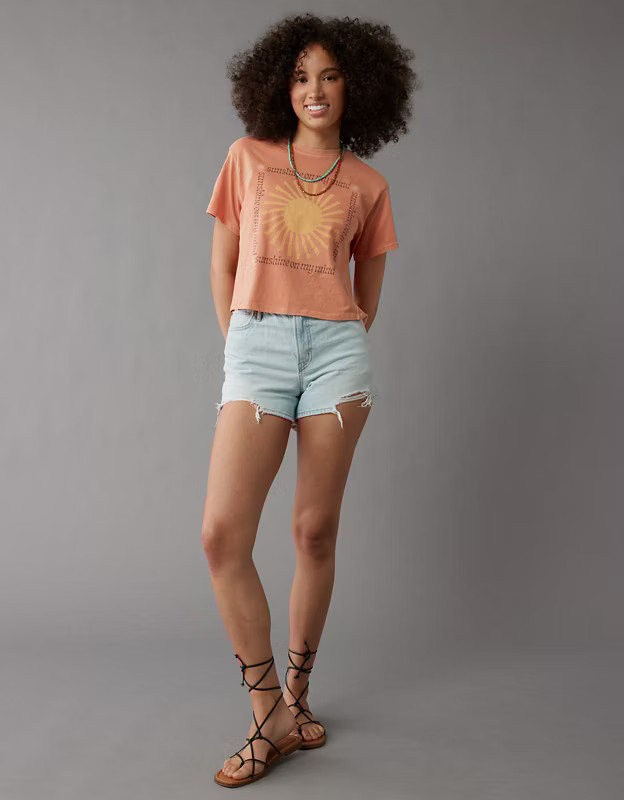 AE Cropped Graphic T-Shirt | American Eagle Outfitters (US & CA)