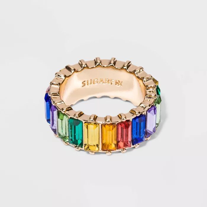 SUGARFIX by BaubleBar Rainbow Crystal Statement Ring | Target