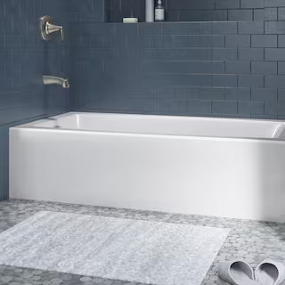 KOHLER Elmbrook 60 in. x 30.25 in. Soaking Bathtub with Right-Hand Drain in White K-R23217-RA-0 -... | The Home Depot