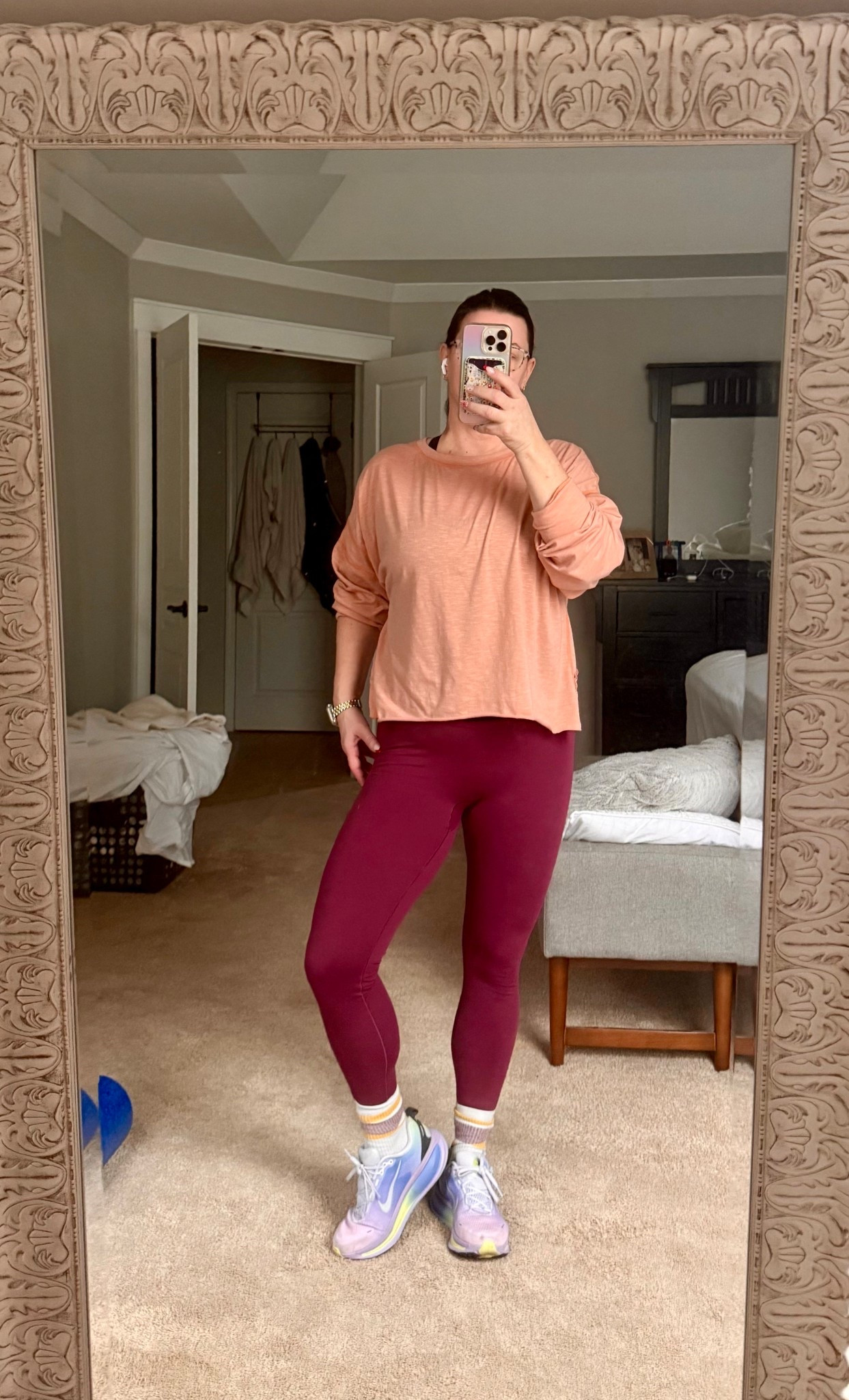 Workouts are better when you feel good by looking good. Medium in top and bottom, 7.5 in shoes. 

#LTKActive #LTKootd #LTKOver40