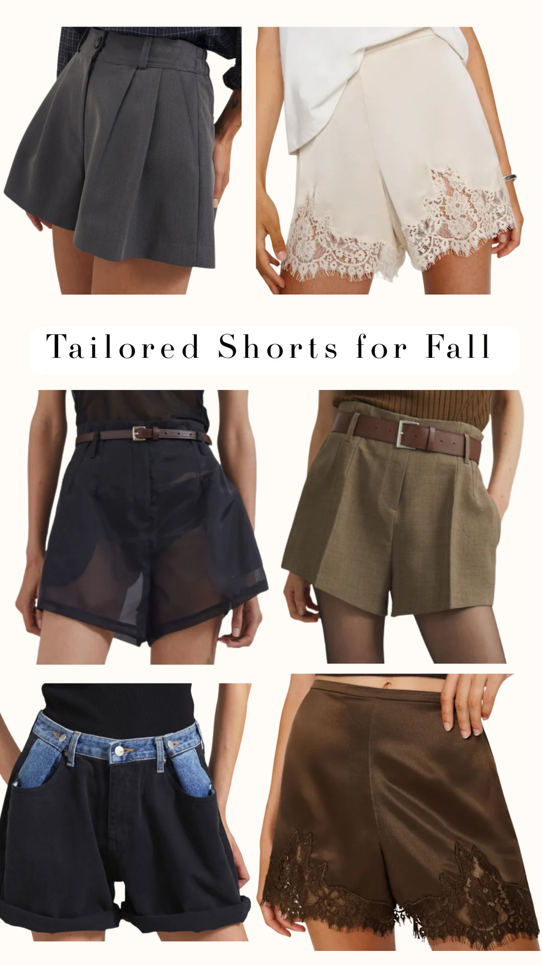 How to wear shorts now: wool tailoring, lace-trim styles and structured denim in charcoal, cream, olive and chocolate. Add sheer tights, knee boots and a long coat; balance with chunky knits or a crisp shirt. Tap to shop every pair.

fall shorts, tailored shorts, wool shorts, lace shorts, denim shorts, city shorts, tights outfit, knee-high boots, long coat, transitional dressing, Parisian street style, elevated basics, neutral palette, fall capsule, refined casual

#LTKstyle #LTKSeasonal #LTKFinds #TailoredShorts #FallStyle #StreetStyle #KneeHighBoots #TransitionalOutfits 

 #LTKworkwear #LTKstyletip #LTKautumn