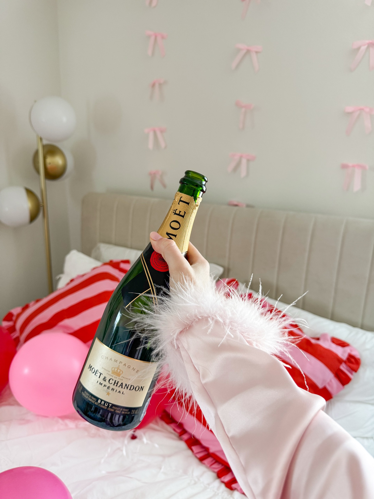 Pajama birthday party details 

Spring bedding update , spring decor , pink pillows , striped pillows , feather pajamas , silk pajamas , bow decor , bow garland , bridesmaid pajamas , bridal pajamas 

#LTKParties #LTKFindsUnder100 #LTKSpring