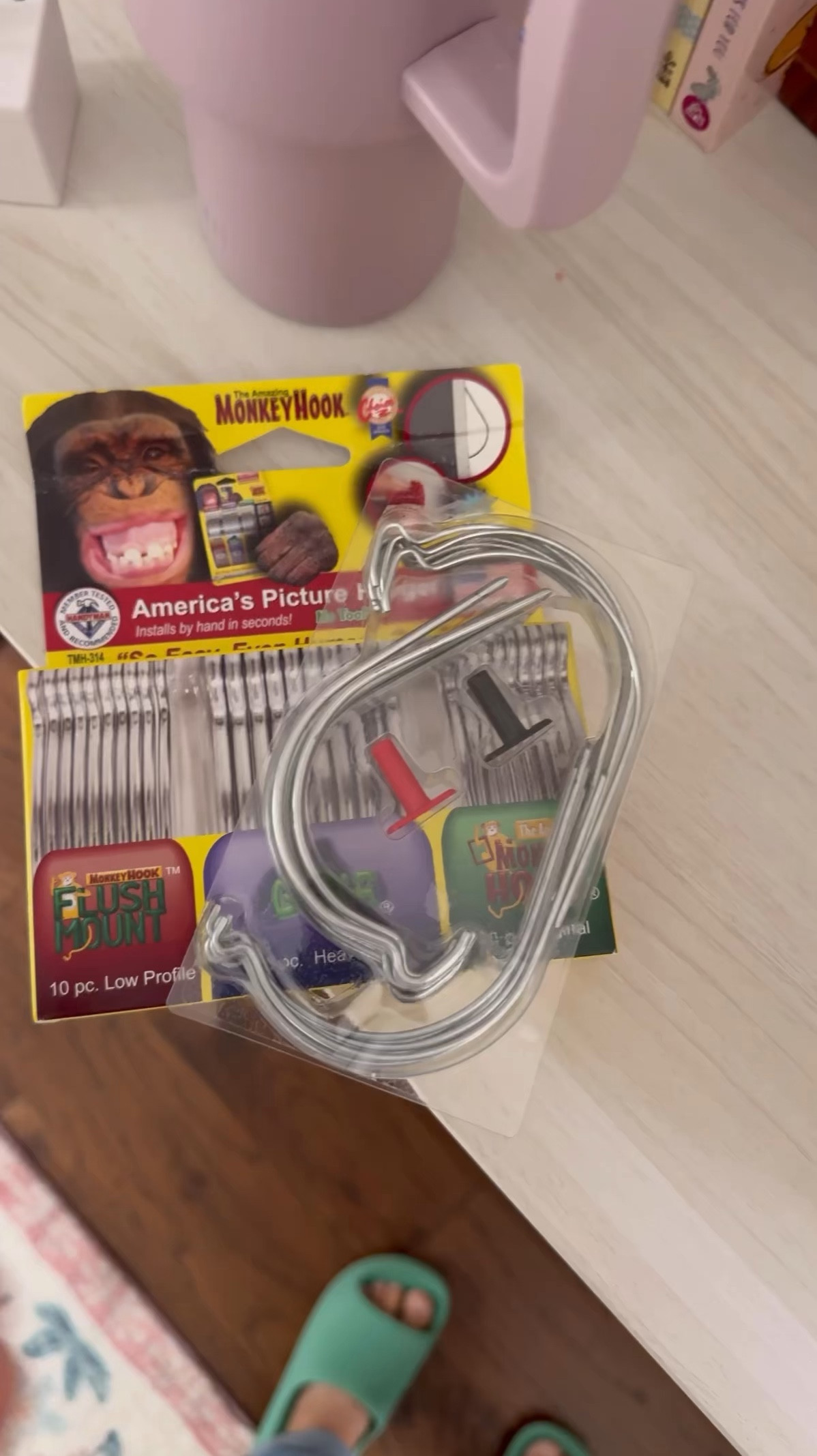 these monkey hooks take the stress from hanging stuff on wallpaper! 

#LTKFindsUnder50 #LTKHome #LTKSaleAlert