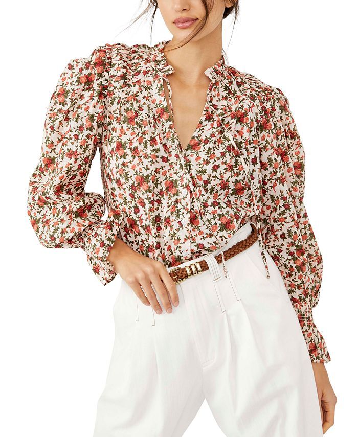 Free People Meant To Be Printed Cotton Top & Reviews - Tops - Women - Macy's | Macys (US)