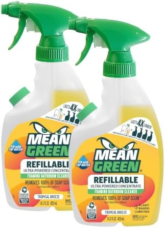 Mean Green Refillable Ultra Powered Bathroom Cleaner Concentrate, Tropical Breeze, 14.3 fl oz (2-... | Amazon (US)