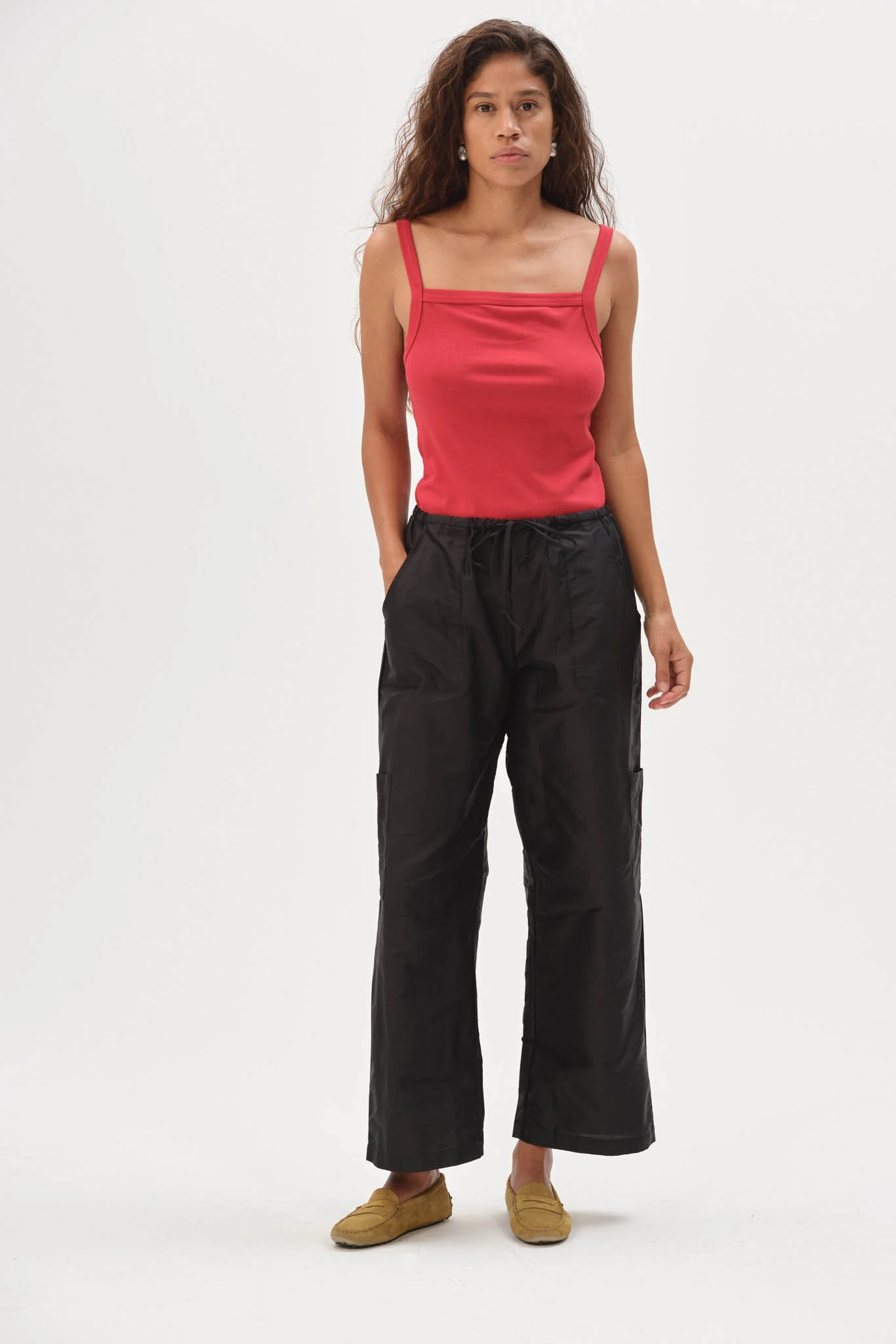 The Taffeta Drawstring Cargo Pant | DONNI.