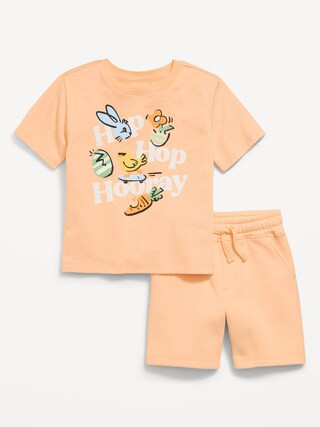 Oversized Graphic T-Shirt and Shorts Set for Toddler Boys | Old Navy (US)