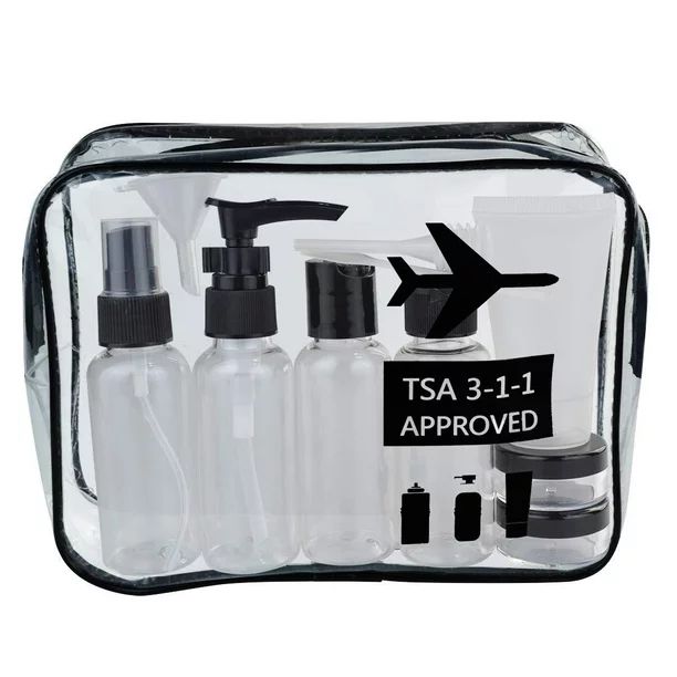 Wobe Travel Bottles and TSA Approved Toiletry Bag, Clear Quart Size with Leak-Proof Travel Contai... | Walmart (US)