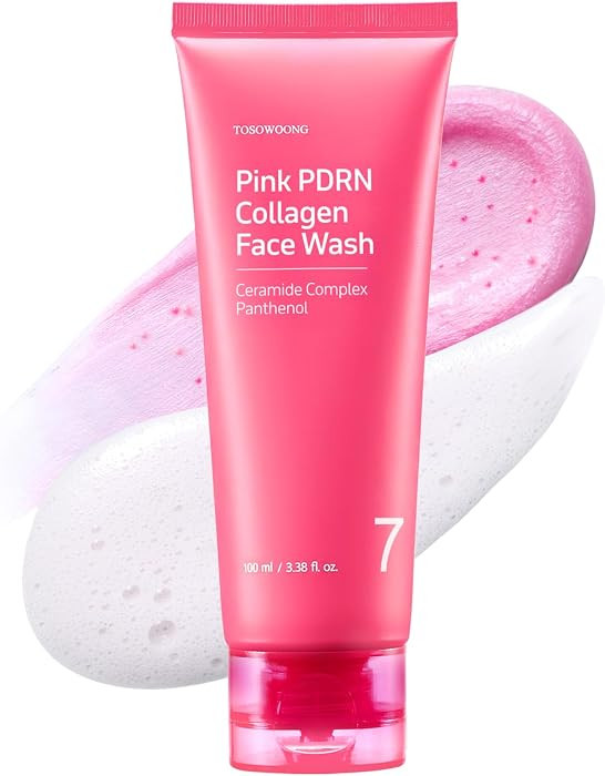 TOSOWOONG Pink PDRN Collagen Face Wash, Mochi Whip with Capsules for Gentle Blackhead & Pore Care... | Amazon (US)