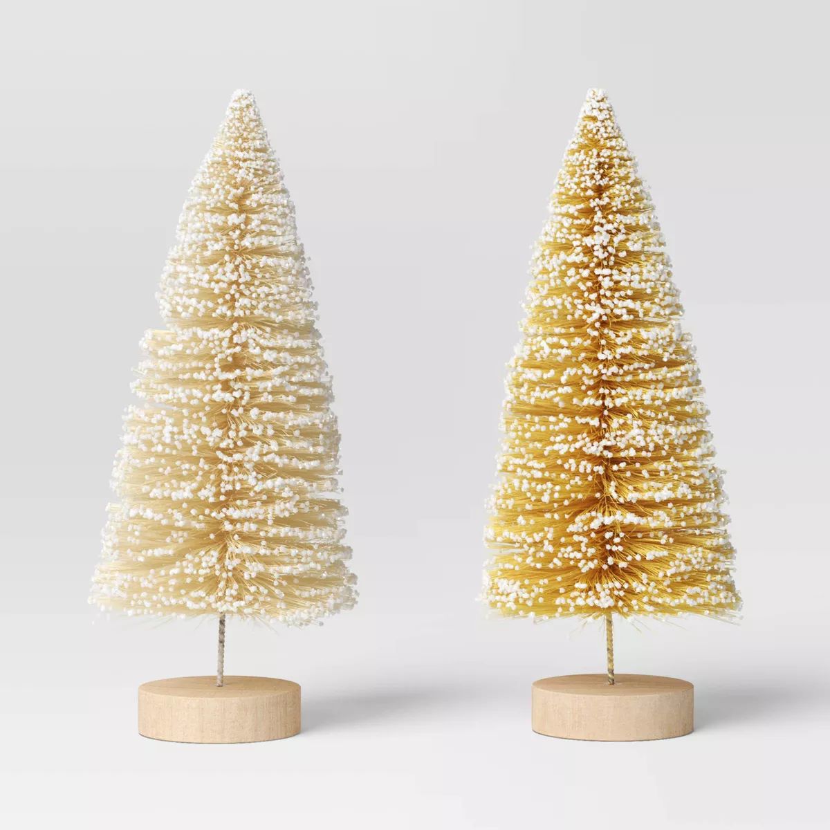 2pc 6" Sisal Bottle Brush Tree Christmas Figurine Set - Wondershop™ | Target